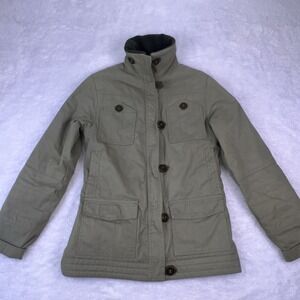Scapegoat Women's Small‎ Olive Green Canvas Jacket Full Zip Lined